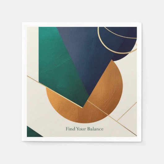 重ねモダン合う三角形のポスターミニマル スタンダードカクテルナプキン (正面)