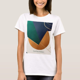 重ねモダン合う三角形のポスターミニマル Tシャツ