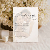 重ねモダン合せフォト両面結婚型 招待状