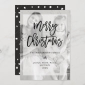 重ねモダン合わせたクリスマス写真 シーズンカード (正面/裏面)