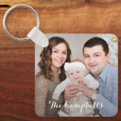 重ねモダン合わせパーソナライズされたフォトキーチェーン キーホルダー (正面)