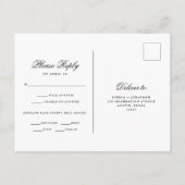 重ねモダン合わせ写真 |結婚式の出欠確認用はがき ポストカード (裏面)