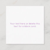 重ねユニーク合わせモノグラム | 柔らかいラベンダーピンク エンクロージャーカード (裏面)