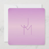 重ねユニーク合わせモノグラム | 柔らかいラベンダーピンク ノートカード (正面)