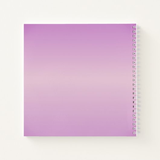 重ねユニーク合わせモノグラム | 柔らかいラベンダーピンク ノートブック (裏面)