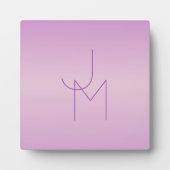 重ねユニーク合わせモノグラム | 柔らかいラベンダーピンク フォトプラーク (正面)