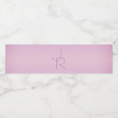 重ねユニーク合わせモノグラム | 柔らかいラベンダーピンク ペットボトルラベル (シングルラベル)