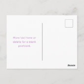 重ねユニーク合わせモノグラム | 柔らかいラベンダーピンク ポストカード (裏面)