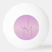 重ねユニーク合わせモノグラム | 柔らかいラベンダーピンク 卓球ボール (裏面)