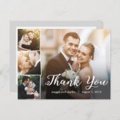 重ね合わせ写真結婚のサンキューカードはがき ポストカード (正面/裏面)