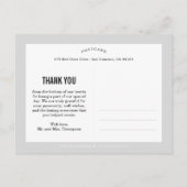 重ね合わせ写真結婚のサンキューカードはがき ポストカード (裏面)