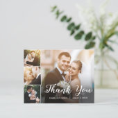 重ね合わせ写真結婚のサンキューカードはがき ポストカード (スタンド正面)