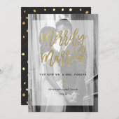 重ね合わ結婚したせて楽しい写真 |金ゴールド シーズンカード (正面/裏面)