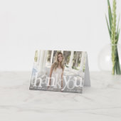 重はっきりしたね合わせの卒業クラス年 サンキューカード (正面)