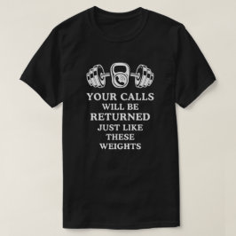 重みに合わせて電話が返る Tシャツ