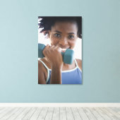 重みの持ち上げ キャンバスプリント (インサイチュ (ウッドフロア))