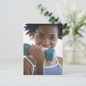 重みの持ち上げ ポストカード (スタンド正面)