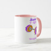 重みドーナツを持ち上げる マグカップ (正面右)