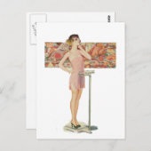 重み入りヴィンテージイラストレーション ポストカード (正面/裏面)