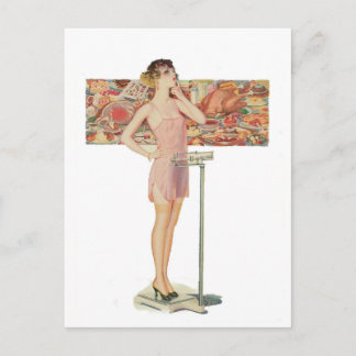 重み入りヴィンテージイラストレーション ポストカード