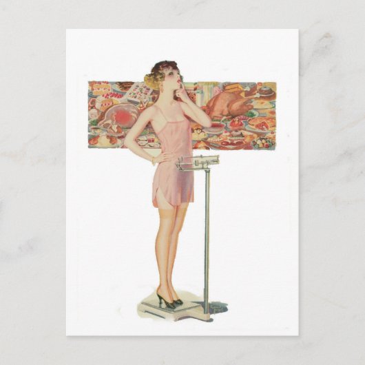 重み入りヴィンテージイラストレーション ポストカード (正面)