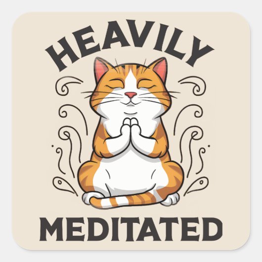 重めい想おもしろいヨーガ スクエアシール (正面)