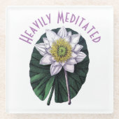 重めい想おもしろい額 ガラスコースター (正面)