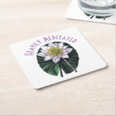 重めい想おもしろい額 スクエアペーパーコースター (アングル)