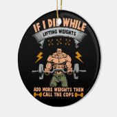 重もしさを持ち上げながら死ぬShhh I_m数学 セラミックオーナメント (左)