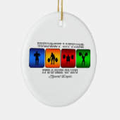 重カッコいいり持ち上げは生活手段だ セラミックオーナメント (右)