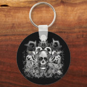 重カッコいい金属スタイルTシャツとギフトのパパ キーホルダー (正面)