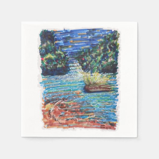 重カラフルねて スタンダードカクテルナプキン (正面)