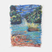 重カラフルねて フリースブランケット (正面)