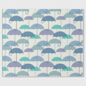 重カラフルね傘ラッピング紙 ラッピングペーパー (フラット)