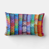 重カラフル層織物ルックボホ ランバークッション (裏面)