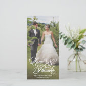 重クラシカルね | お結婚礼フォトカード サンキューカード (スタンド正面)