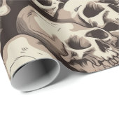 重グランジ積スカルシームレスパターンスケッチ ラッピングペーパー (ロールコーナー)