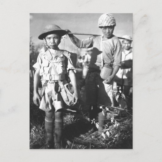 重中国のいパック_戦争画像を持つ兵士 ポストカード (正面)