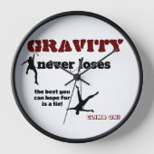 重力が決して失わない – ロック登山デザイン 壁時計 (正面)