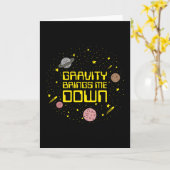 重力で私はダウン カード (黄色い花)