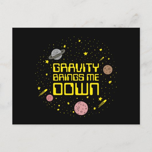重力で私はダウン ポストカード (正面)