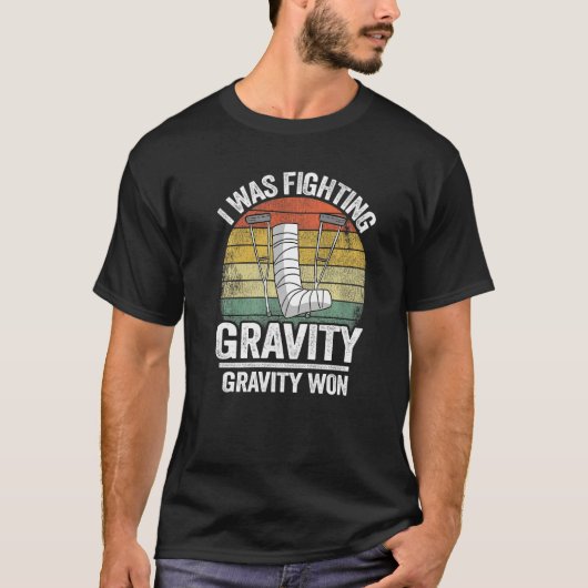 重力との戦いに負けて怪我をした Tシャツ (正面)