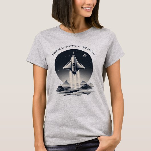 重力とコーヒーで駆動 Tシャツ (正面)
