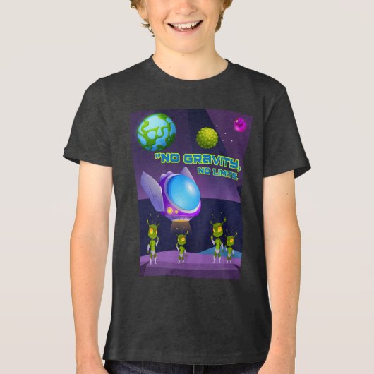 重力なし限界 トライブレンドTシャツ (正面)