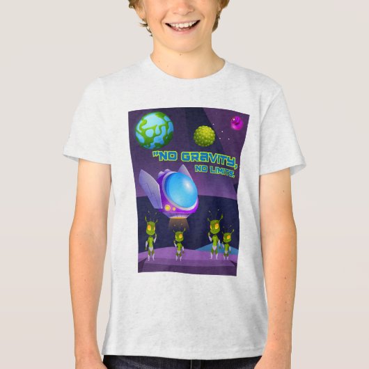 重力なし限界 トライブレンドTシャツ (正面)