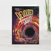 重力にのみ込まれたハロウィン ブラックホール ホラー カード (正面)