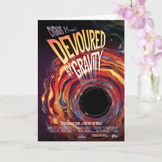 重力にのみ込まれたハロウィン ブラックホール ホラー カード (蘭)