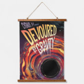 重力にのみ込まれたハロウィン ブラックホール ホラー 吊り下げ型タペストリー (正面)