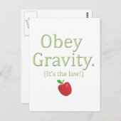 重力に従う – それは法律だ! ポストカード (正面/裏面)