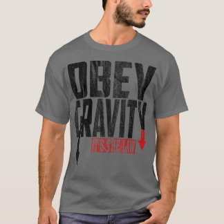 重力に従って法学物理学を学ぶ Tシャツ